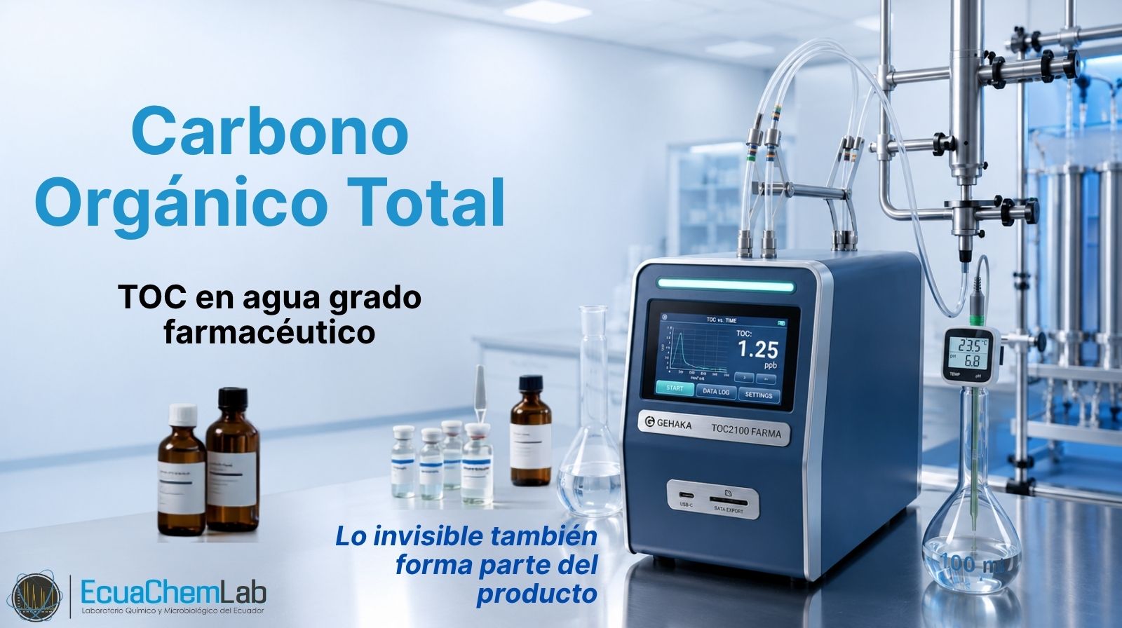 Carbono Orgánico Total en agua farmacéutica: lo invisible también importa